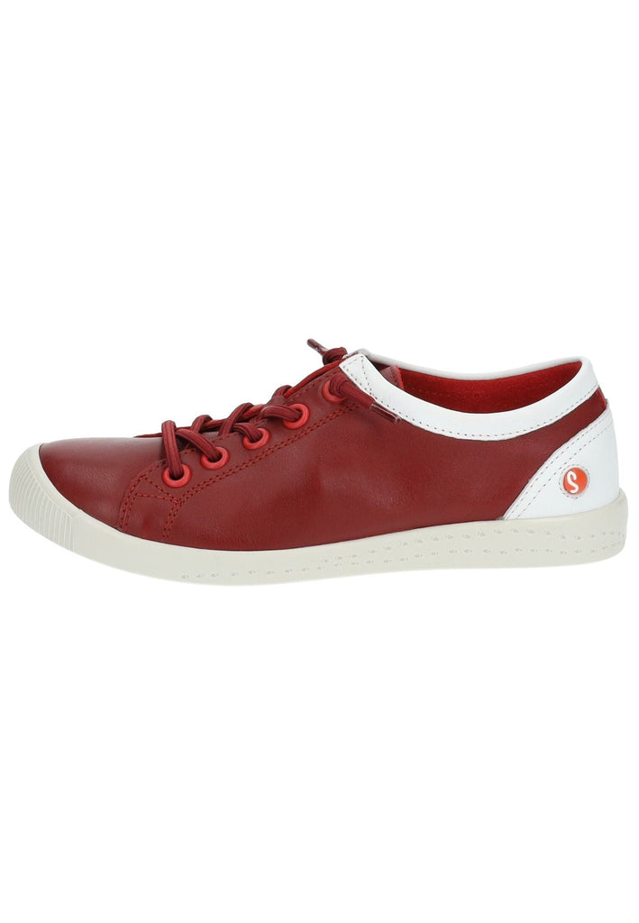 softinos Sneaker Leder Rot/Weiß