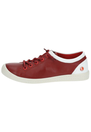 softinos Sneaker Leder Rot/Weiß