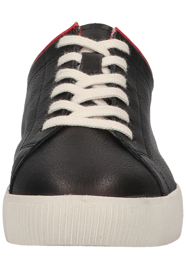softinos Sneaker Leder Schwarz/Rot