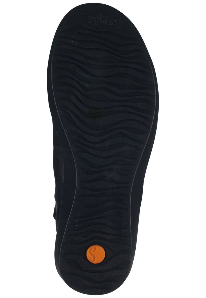 softinos Sneaker Leder/Textil Schwarz/Schwarz