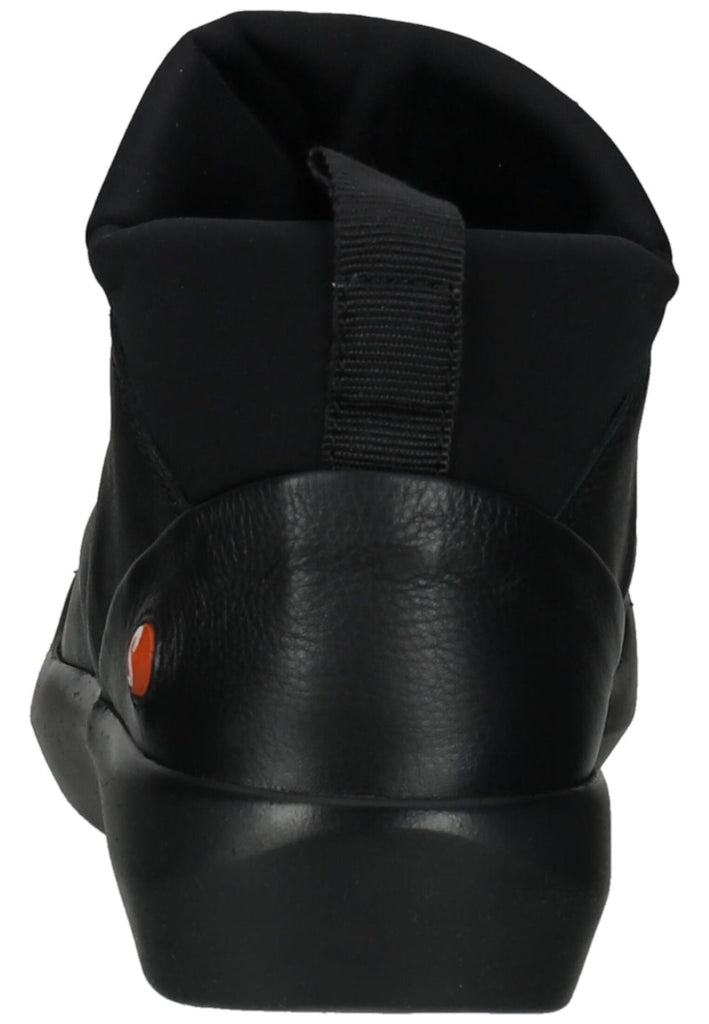 softinos Sneaker Leder/Textil Schwarz/Schwarz