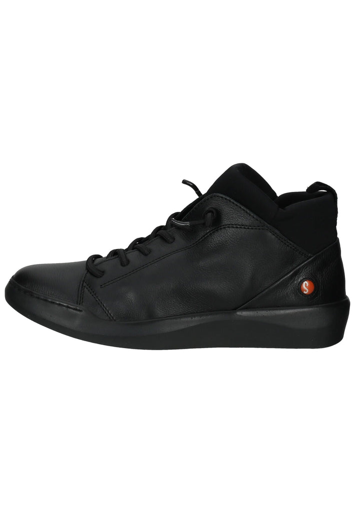 softinos Sneaker Leder/Textil Schwarz/Schwarz