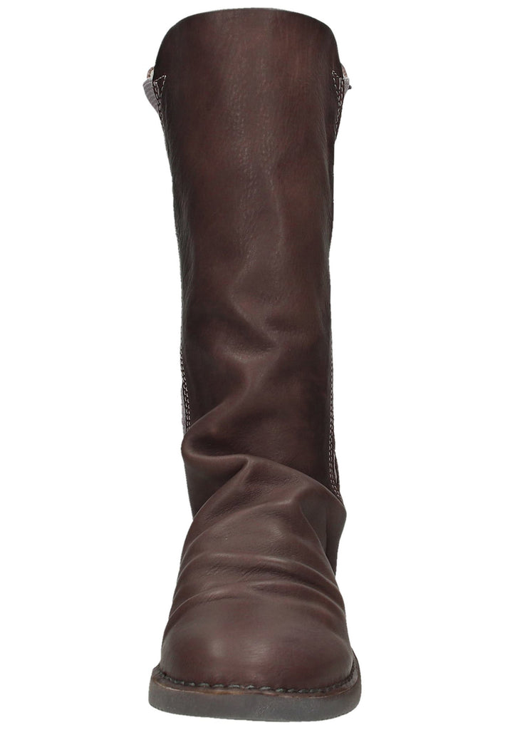 softinos Stiefel Leder Dunkelbraun