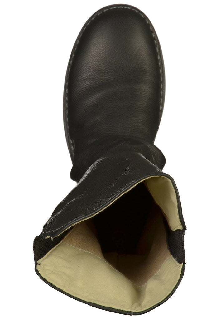 softinos Stiefel Leder Schwarz