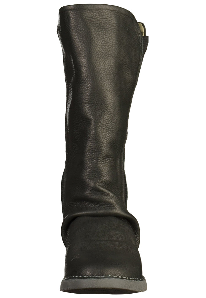softinos Stiefel Leder Schwarz