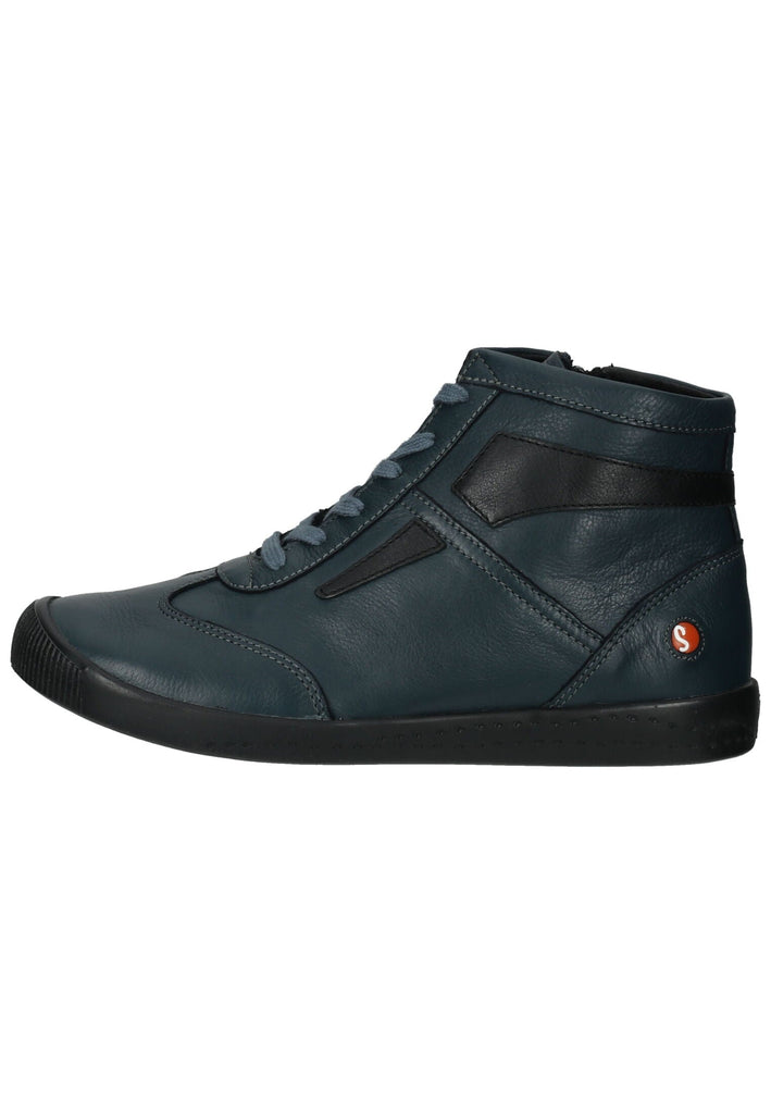 softinos Stiefelette Leder Blau/Schwarz