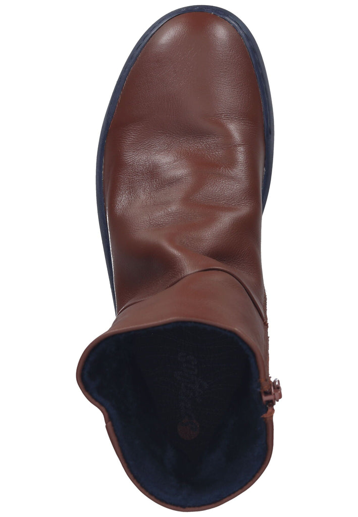 softinos Stiefelette Leder Cognac Warmfutter