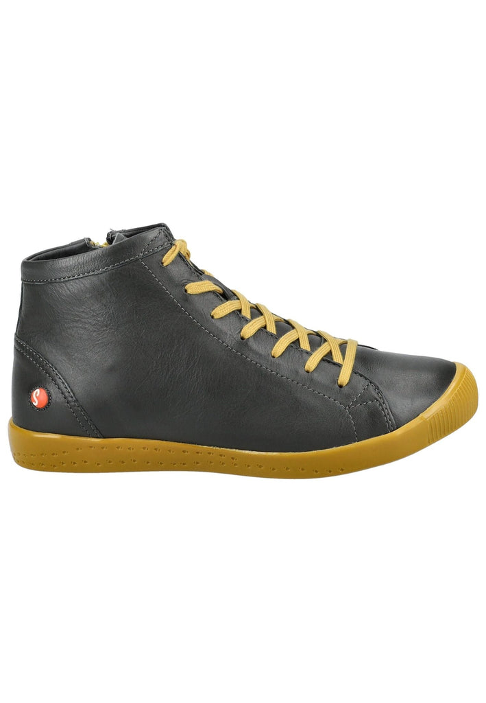 softinos Stiefelette Leder Dunkelgrau Warmfutter
