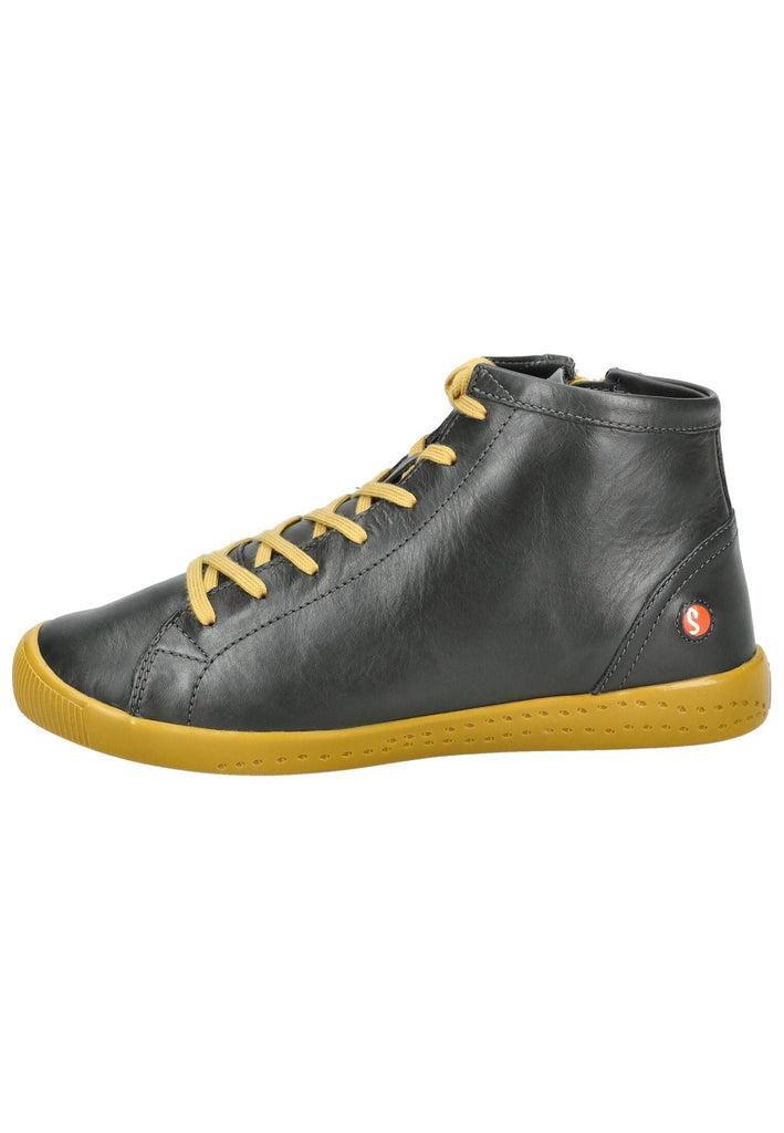 softinos Stiefelette Leder Dunkelgrau Warmfutter