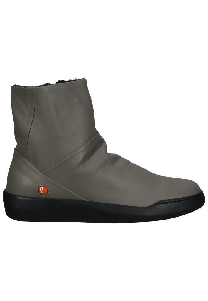 softinos Stiefelette Leder Grün Warmfutter