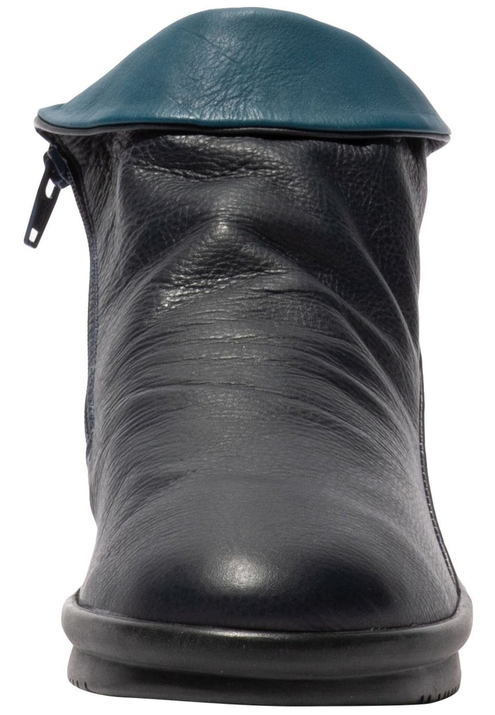 softinos Stiefelette Leder Navy Warmfutter