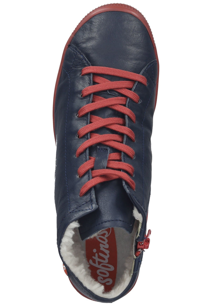 softinos Stiefelette Leder Navy Warmfutter