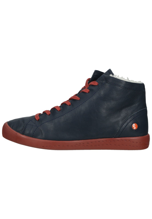 softinos Stiefelette Leder Navy Warmfutter