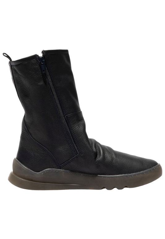 softinos Stiefelette Leder Navy Warmfutter