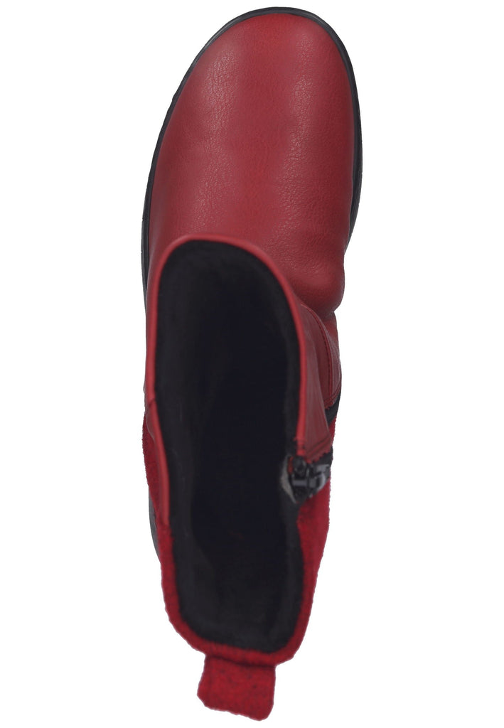 softinos Stiefelette Leder Rot