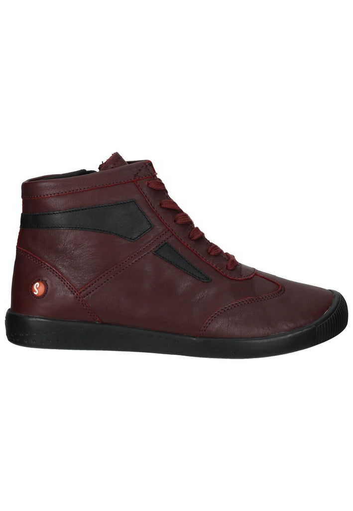 softinos Stiefelette Leder Rot/Schwarz