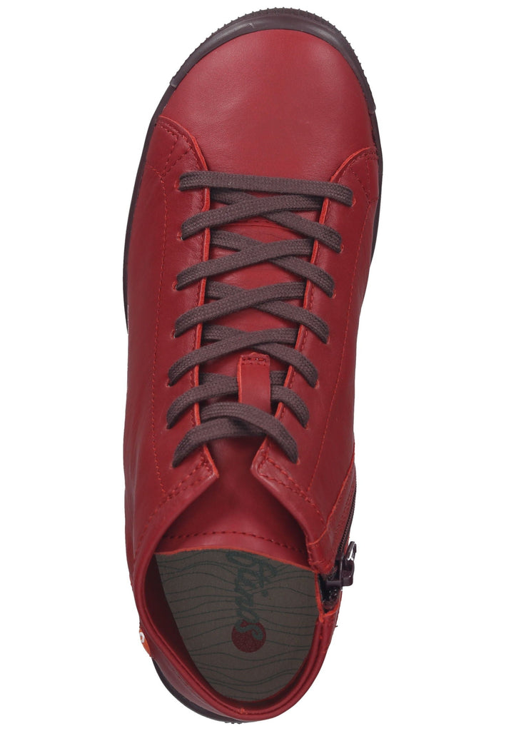 softinos Stiefelette Leder Rot Warmfutter