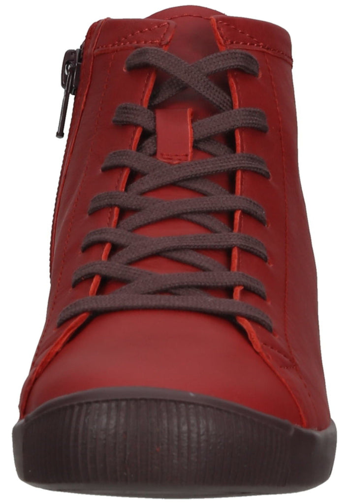 softinos Stiefelette Leder Rot Warmfutter