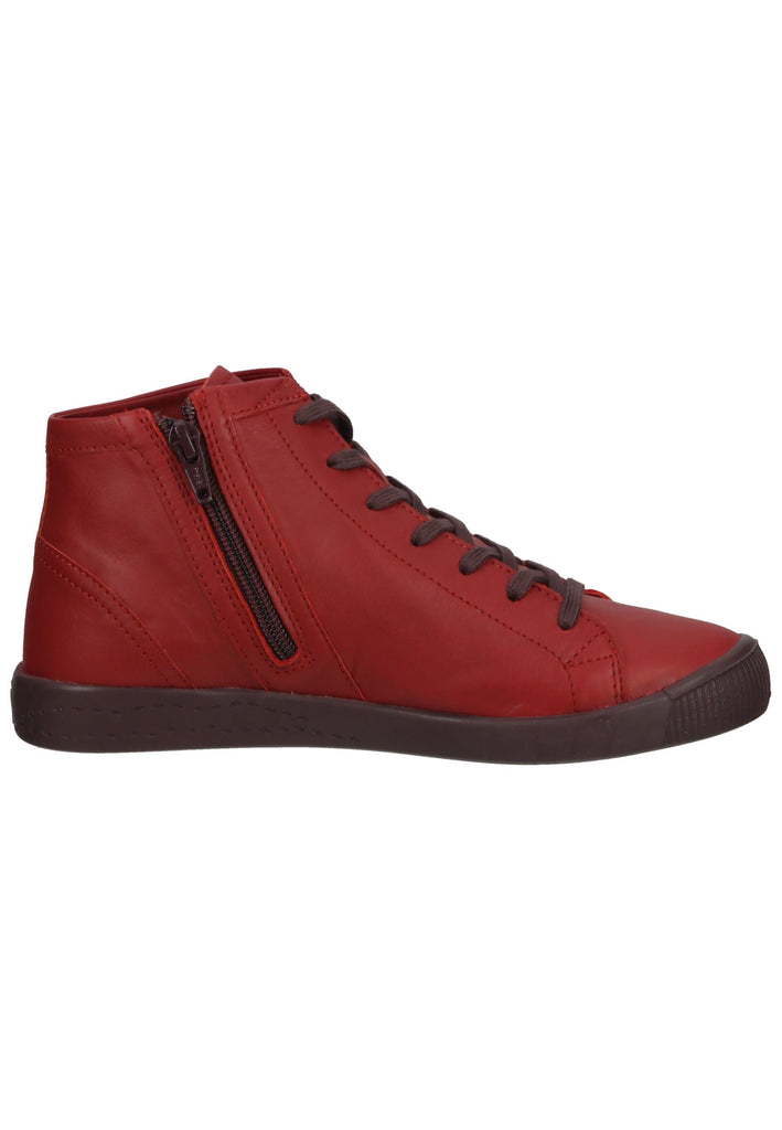 softinos Stiefelette Leder Rot Warmfutter