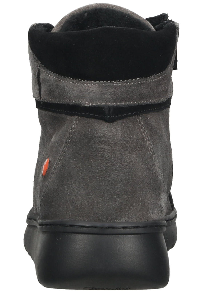 softinos Stiefelette Leder Schwarz/Braun