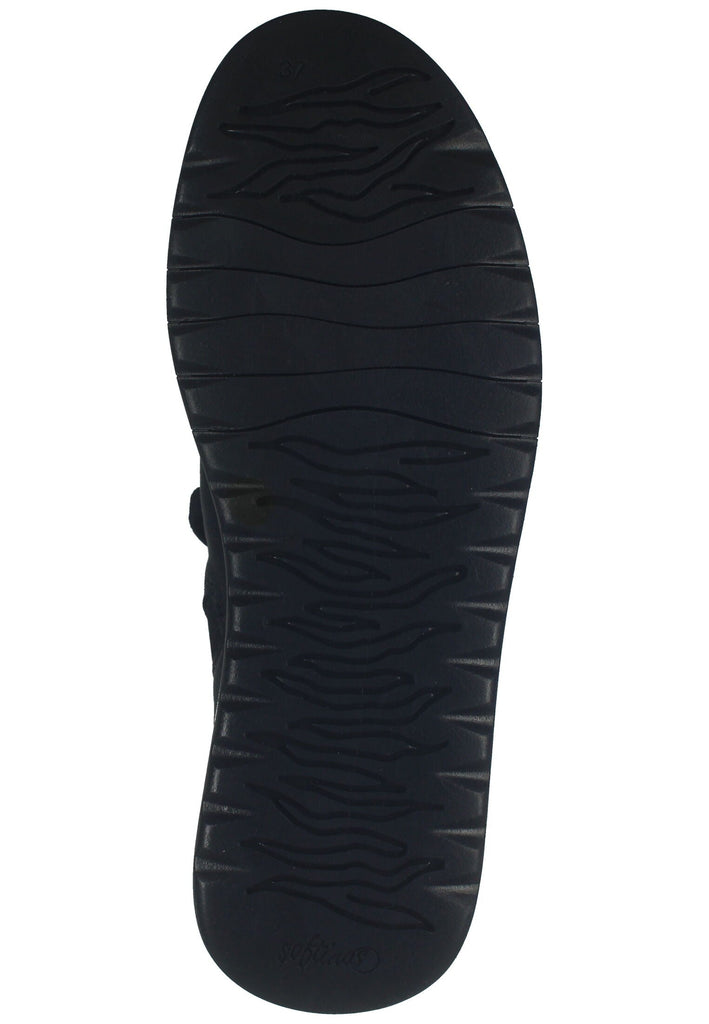 softinos Stiefelette Leder Schwarz/Schwarz