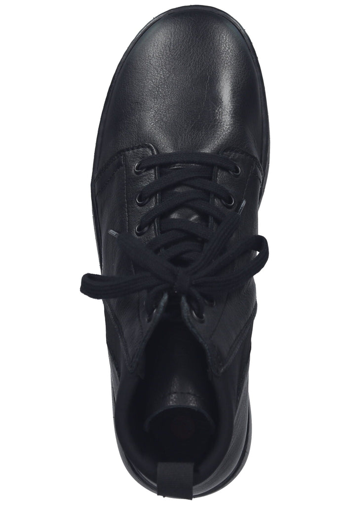 softinos Stiefelette Leder Schwarz/Schwarz