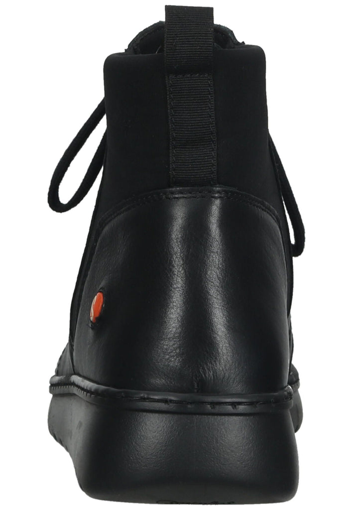 softinos Stiefelette Leder Schwarz/Schwarz