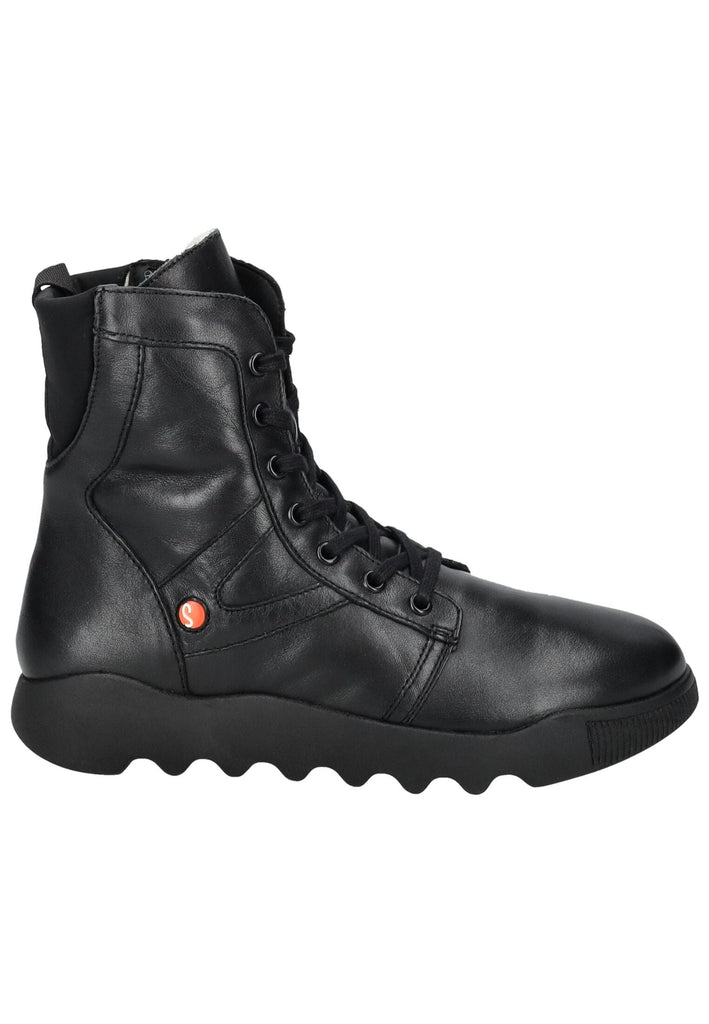 softinos Stiefelette Leder Schwarz/Schwarz Warmfutter