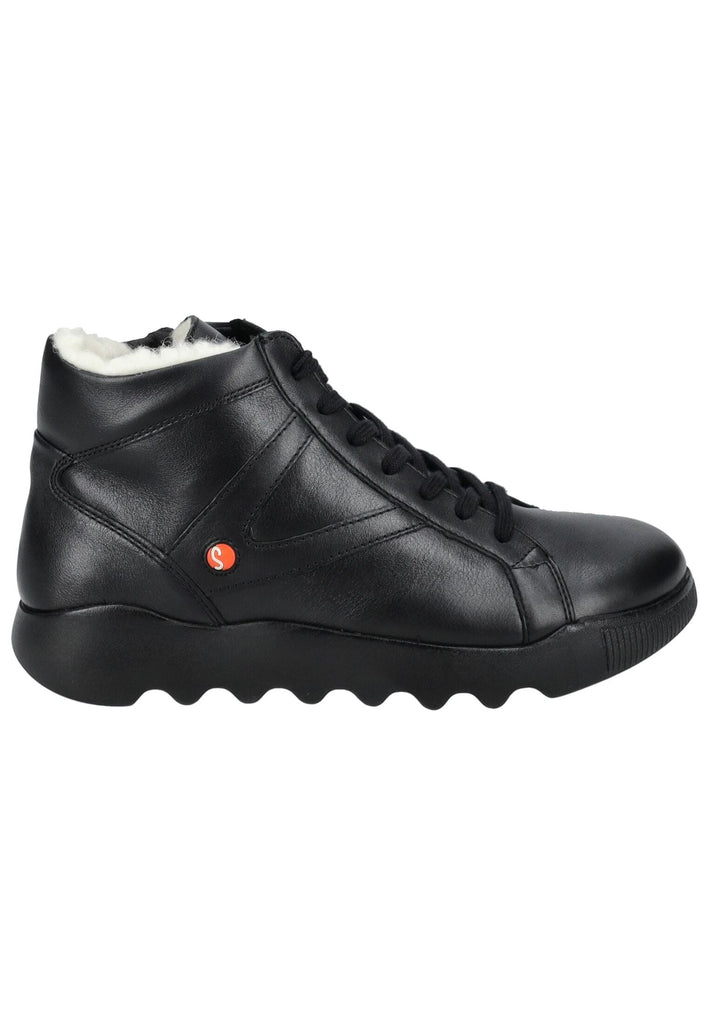 softinos Stiefelette Leder Schwarz Warmfutter