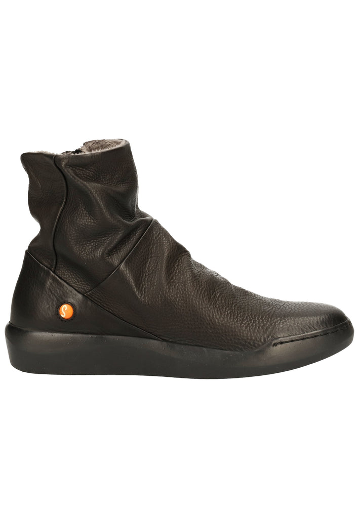 softinos Stiefelette Leder Schwarz Warmfutter