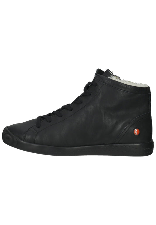 softinos Stiefelette Leder Schwarz Warmfutter