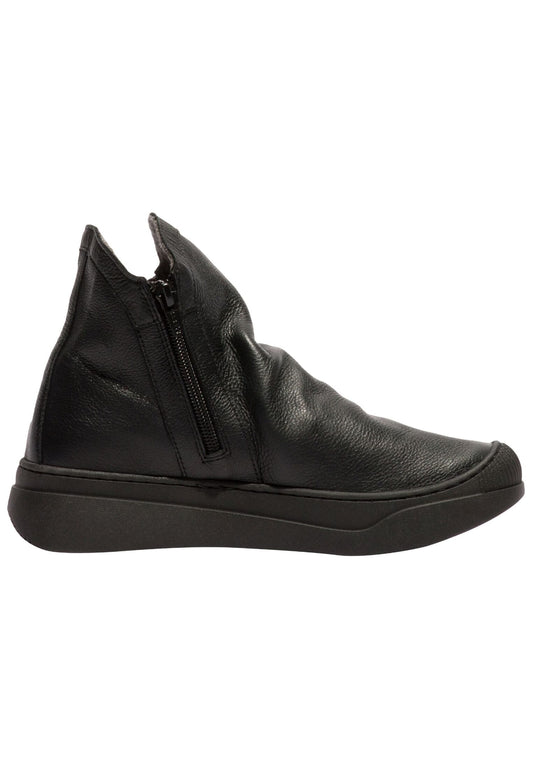 softinos Stiefelette Leder Schwarz Warmfutter