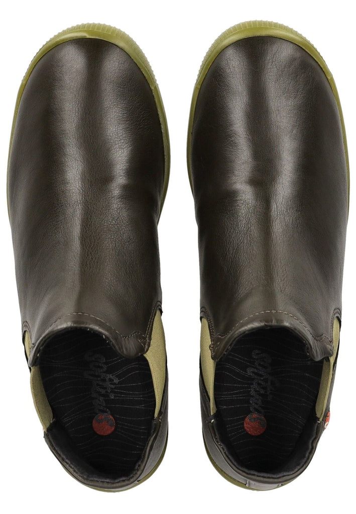 softinos Stiefelette Leder/Textil Olive