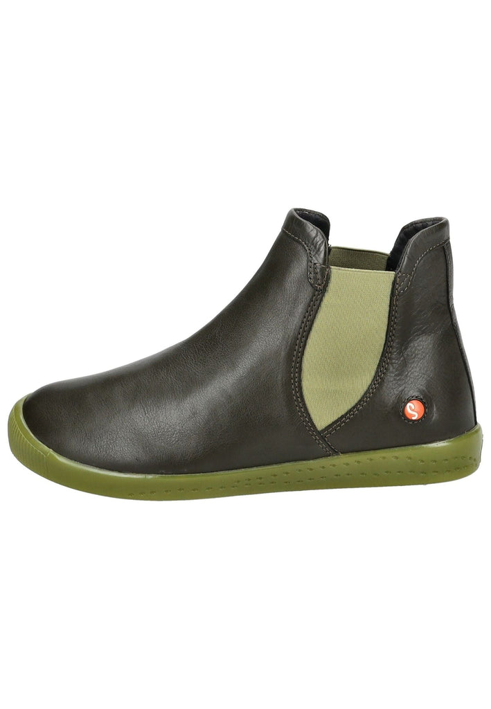 softinos Stiefelette Leder/Textil Olive