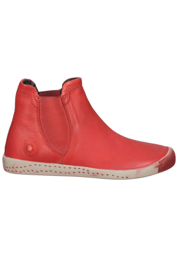 softinos Stiefelette Leder/Textil Scarlet