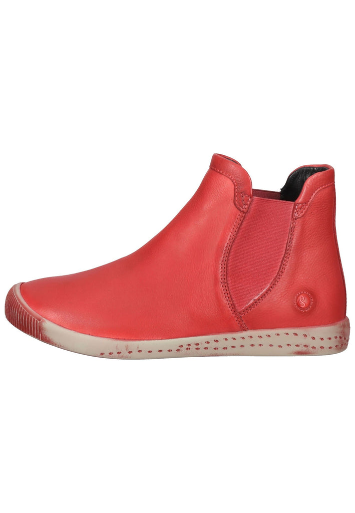 softinos Stiefelette Leder/Textil Scarlet