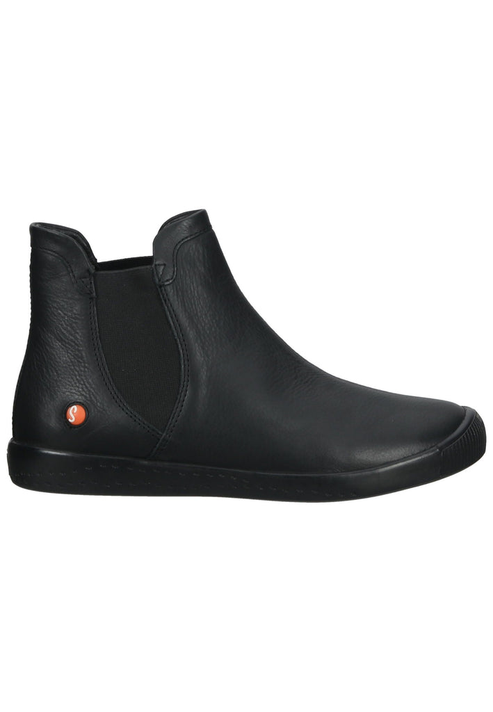 softinos Stiefelette Leder/Textil Schwarz