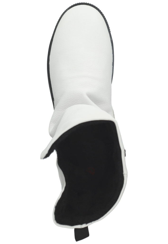 softinos Stiefelette Leder Weiß