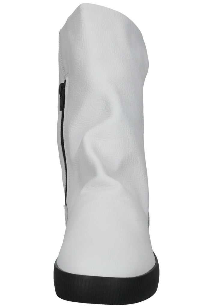 softinos Stiefelette Leder Weiß