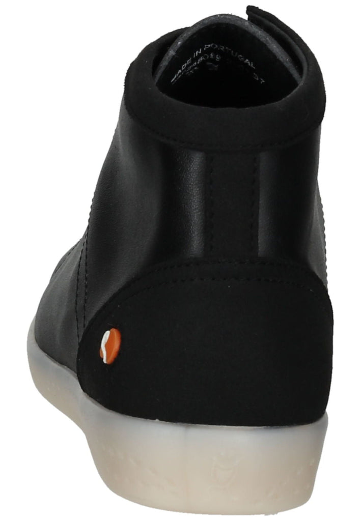 softinos Stiefelette Lederimitat Schwarz/Schwarz