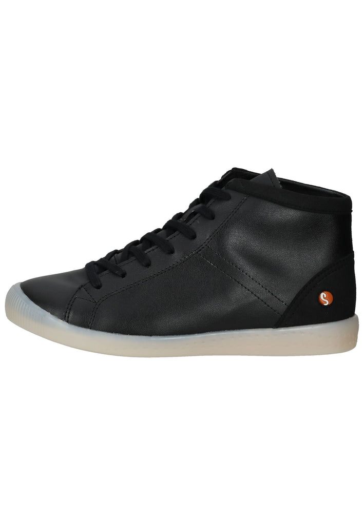 softinos Stiefelette Lederimitat Schwarz/Schwarz