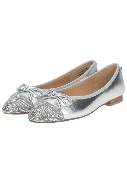 Steve Madden Ballerinas Leder/Textil Silber