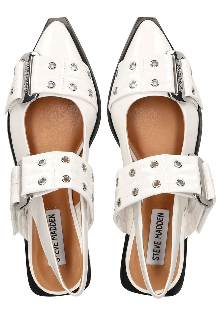 Steve Madden Ballerinas Lederimitat Weiß Lack