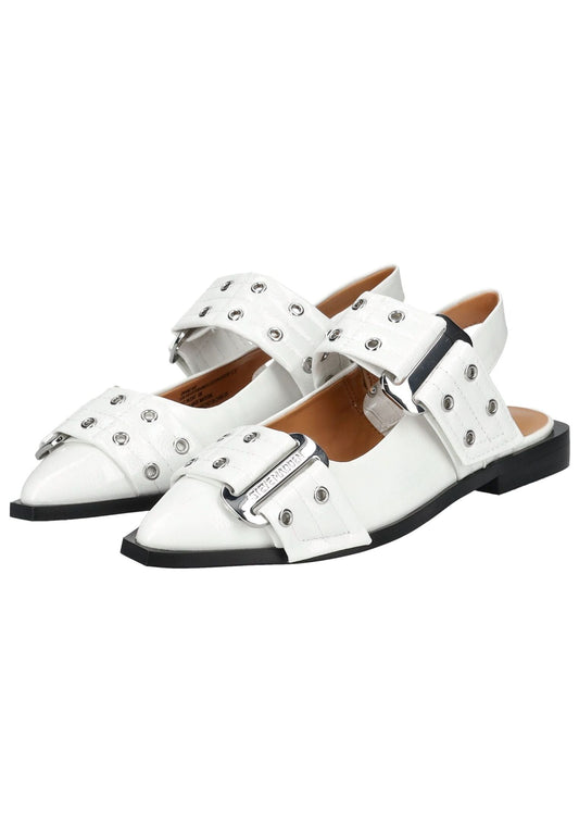 Steve Madden Ballerinas Lederimitat Weiß Lack