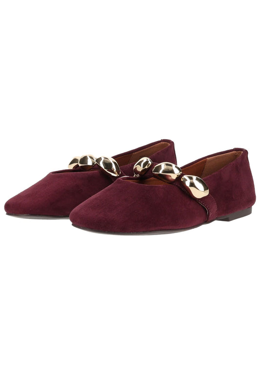 Steve Madden Ballerinas Veloursleder Dunkelrot