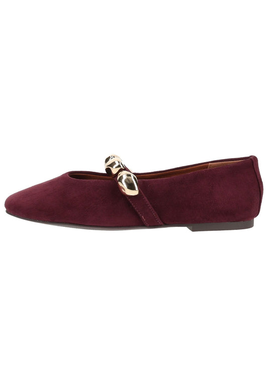 Steve Madden Ballerinas Veloursleder Dunkelrot
