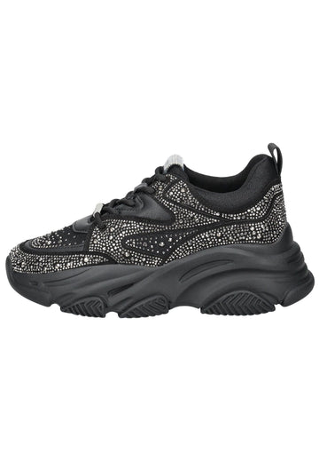 Halbschuhe Steve Madden Halbschuhe Lederimitat/Mesh Schwarz/Silber