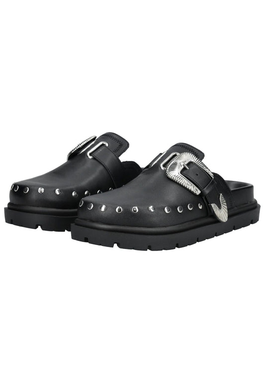 Steve Madden Pantoletten Leder Schwarz