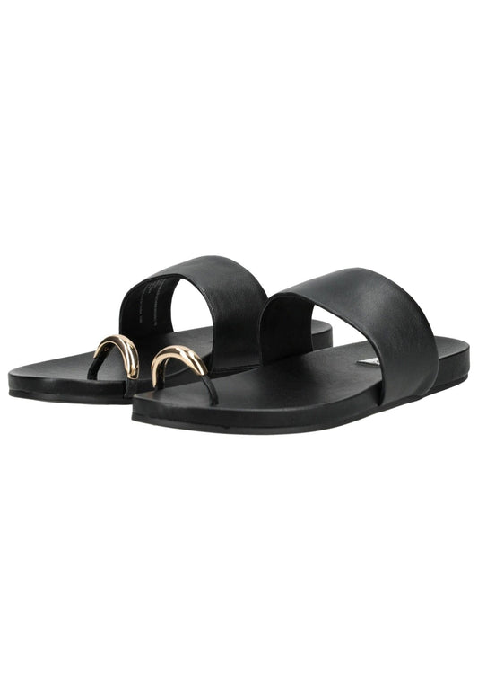 Steve Madden Pantoletten Leder Schwarz