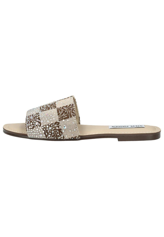 Steve Madden Pantoletten Textil Braun